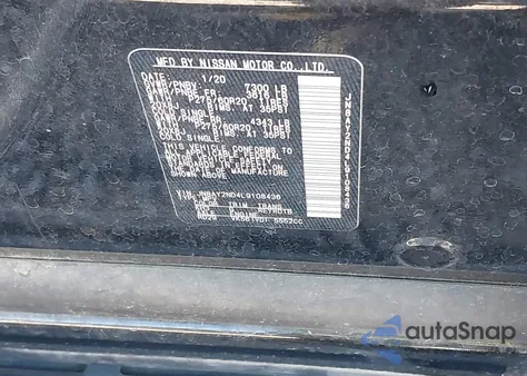 2020 Nissan Armada Sl 2Wd z USA, uszkodzony, nr VIN JN8AY2ND4L9108436